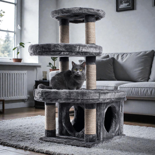 Helqon 70" Heavy-Duty Multi-Level Cat Mansion