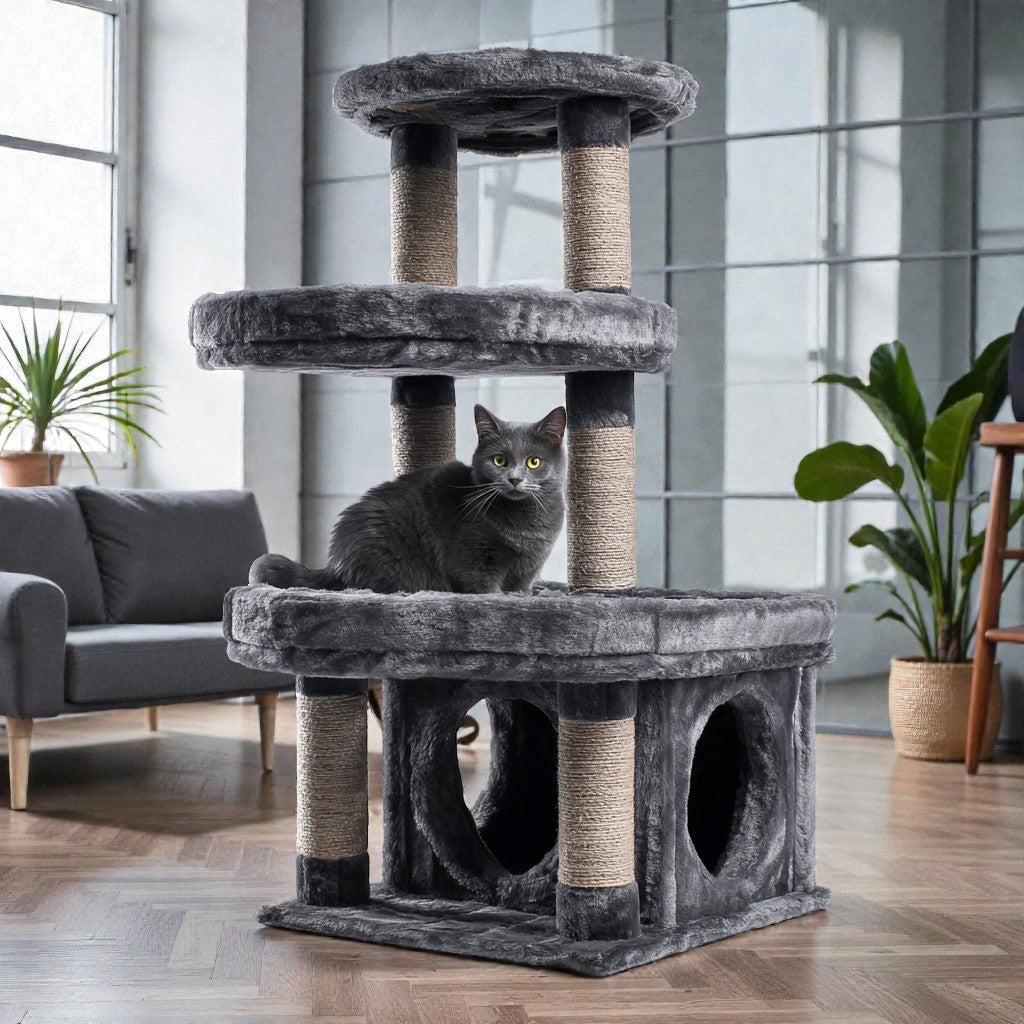 Helqon 70" Heavy-Duty Multi-Level Cat Mansion