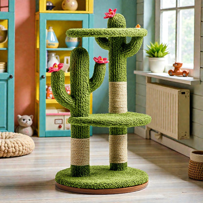 Helqon Cactus Cat Tree with Moat Base
