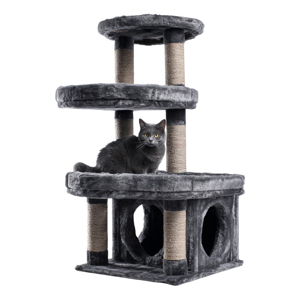 Helqon 70" Heavy-Duty Multi-Level Cat Mansion