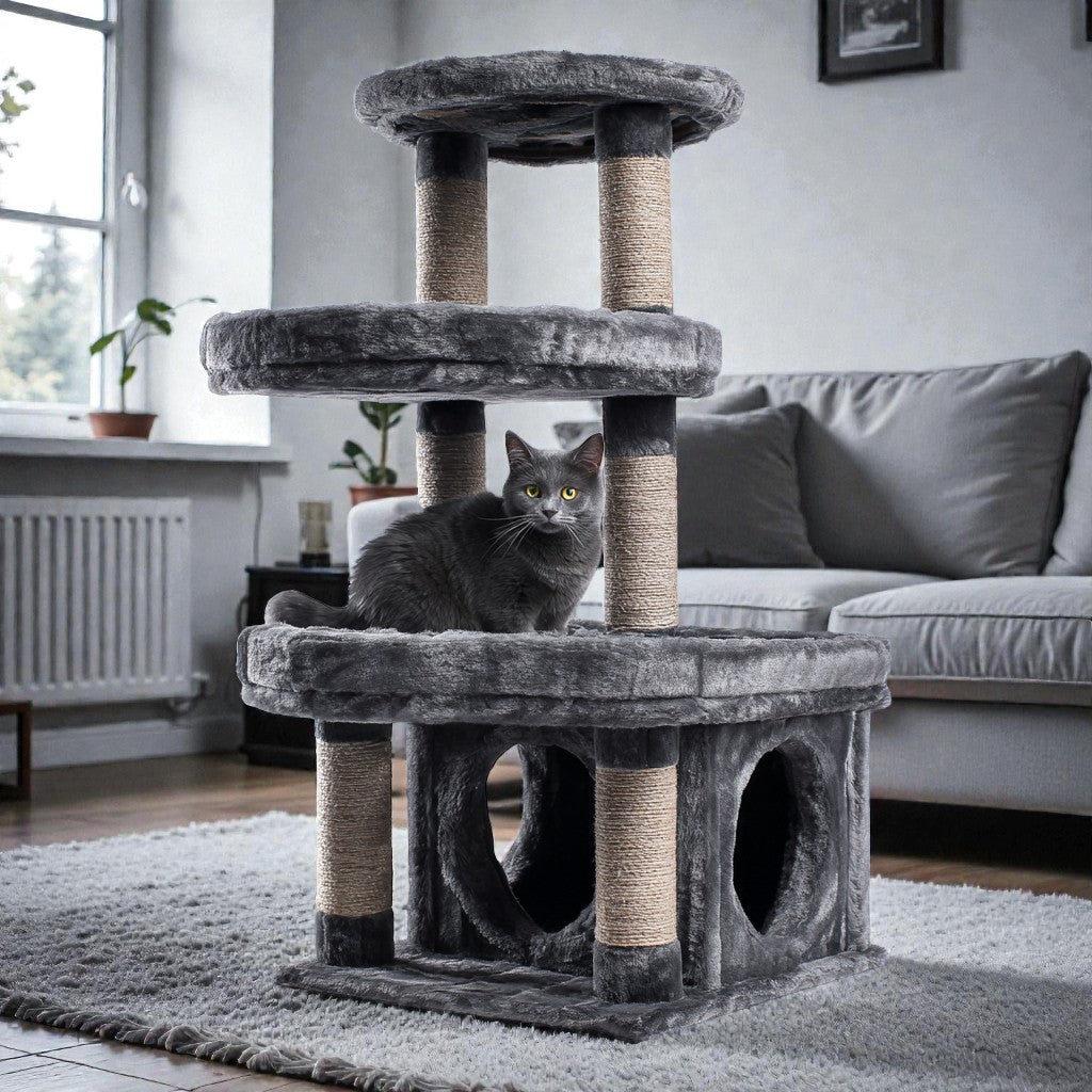 Helqon 70" Heavy-Duty Multi-Level Cat Mansion
